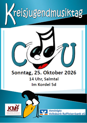 Kreisjugendmusiktak am 24.10.2026 in Salmtal ab 14 Uhr